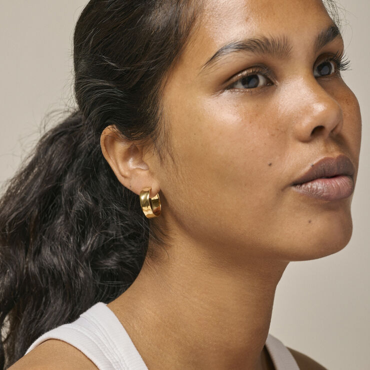 ENAMEL Copenhagen Hoops, Sandra Wide 925s/gp