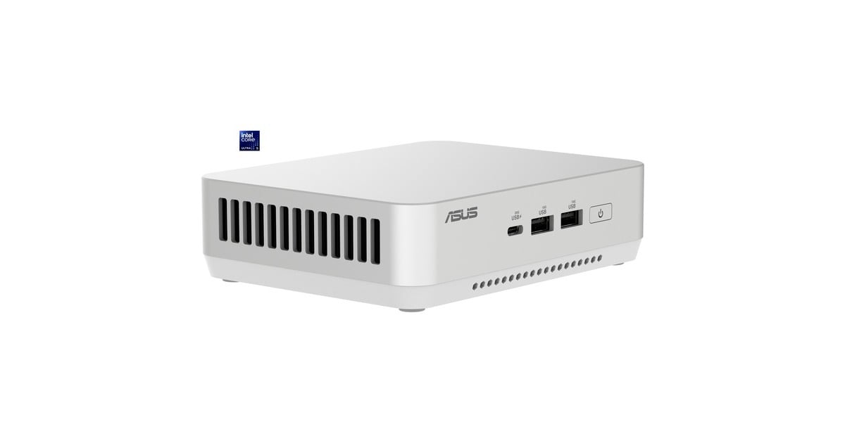 ASUSNUC 14 Pro+ Kit RNUC14RVSU500002I barebone  (Zilver/wit | Core Ultra 5 125H | Arc Graphics)
