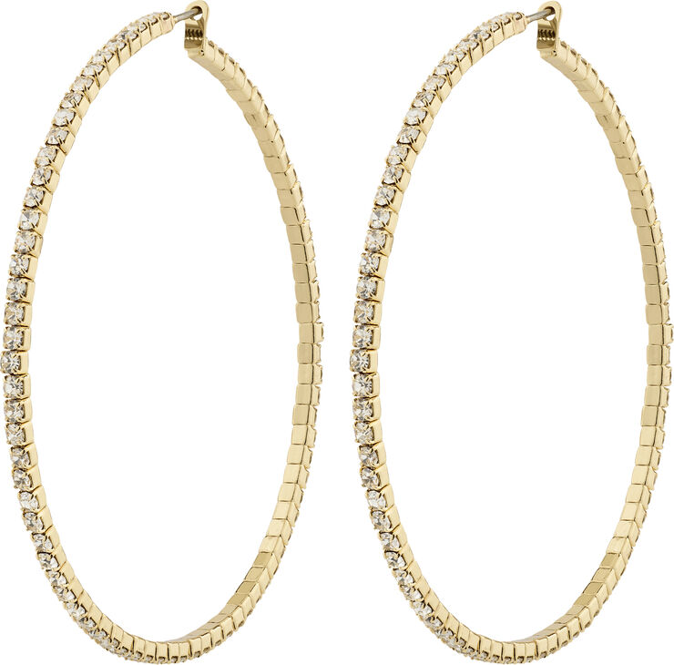 Pilgrim SIDNEY crystal hoop earrings gold-plated Guld