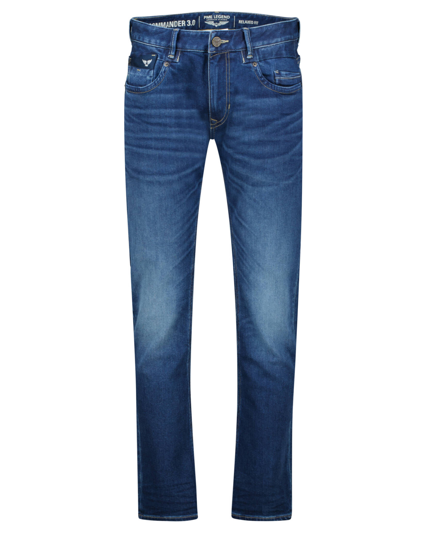 PME Legend| Herren Jeans COMMANDER 3.0 TRUE BLUE MID Relaxed Fit Low Rise