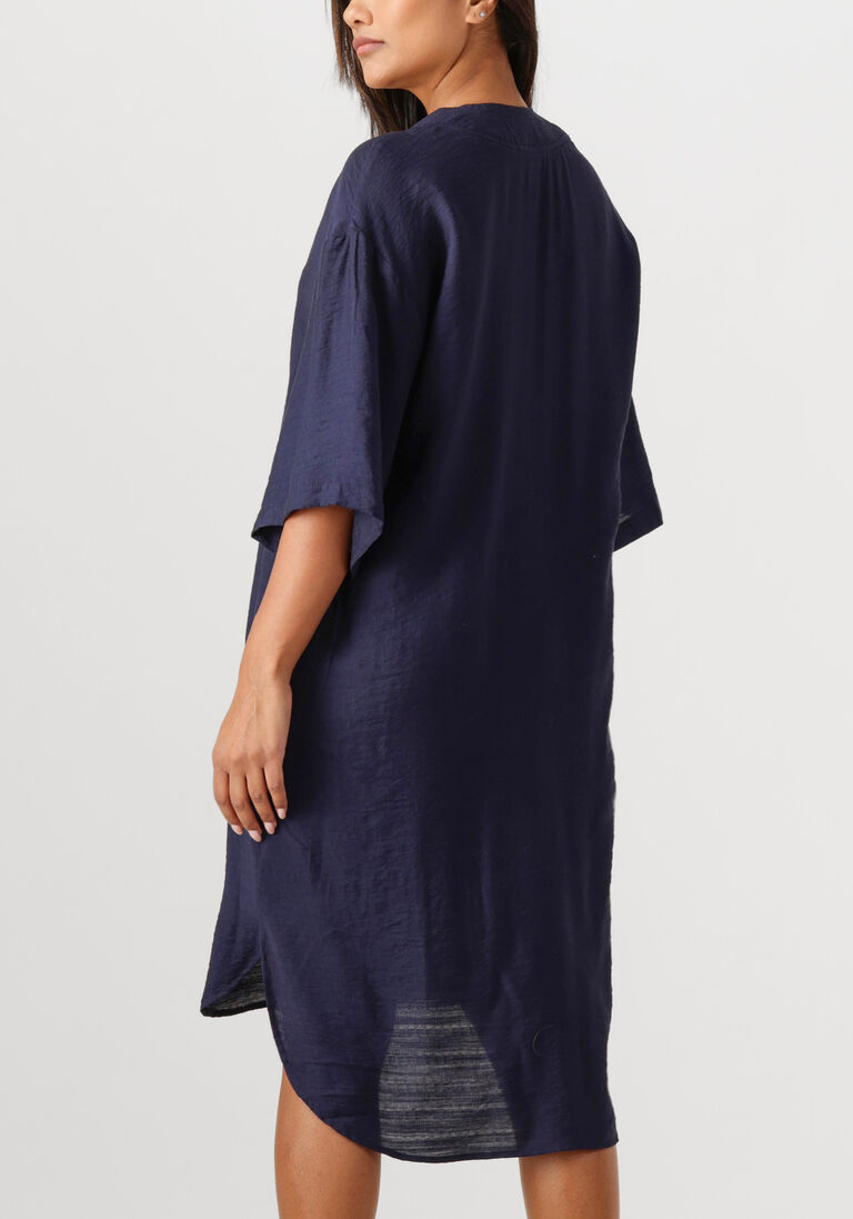 donkerblauwe co'couture mini jurk caryn pleat tunic dress