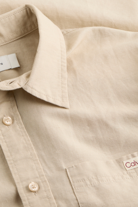 Calvin Klein beige heren overhemd