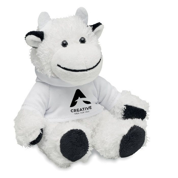 GiftRetail MO6735 - MANNY Peluche Vache avec Sweat à Capuche