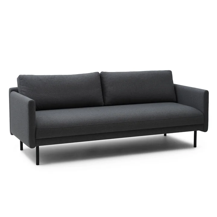 Normann Copenhagen - Rar 3-Sitzer Sofa, schwarz / Re-Born dark grey