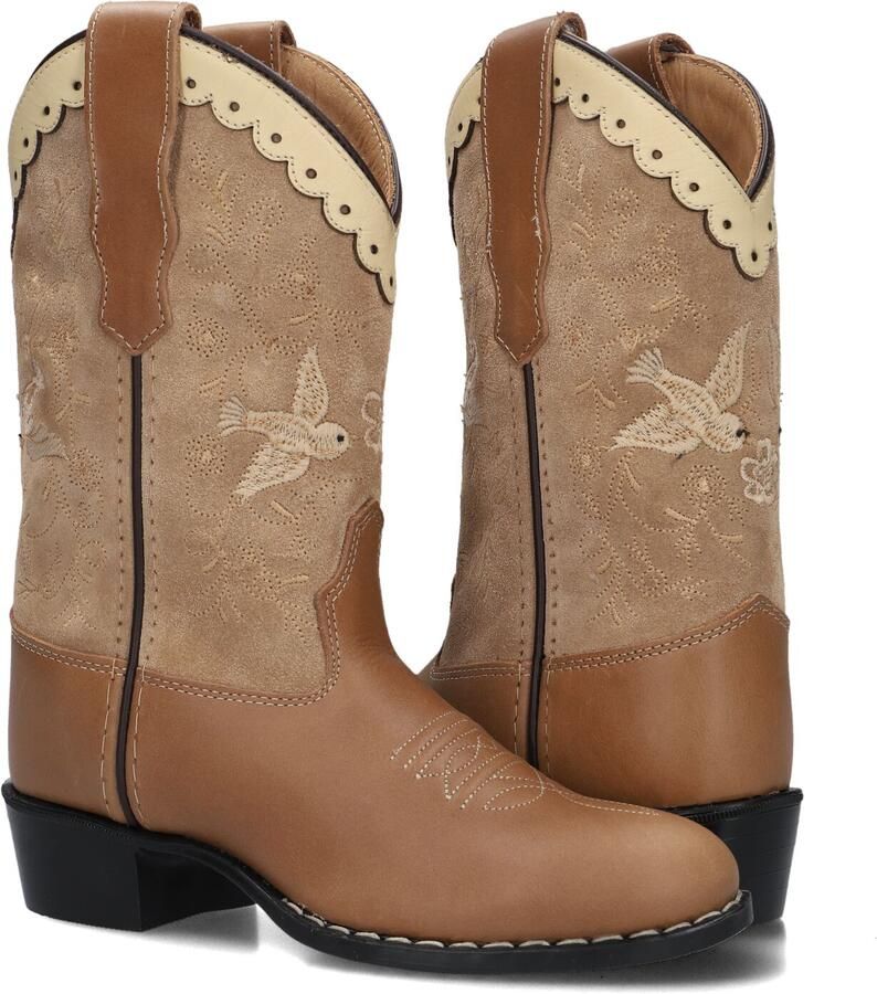 Bootstock Limited Cowboy Boot High Laarzen Leer Meisjes Camel