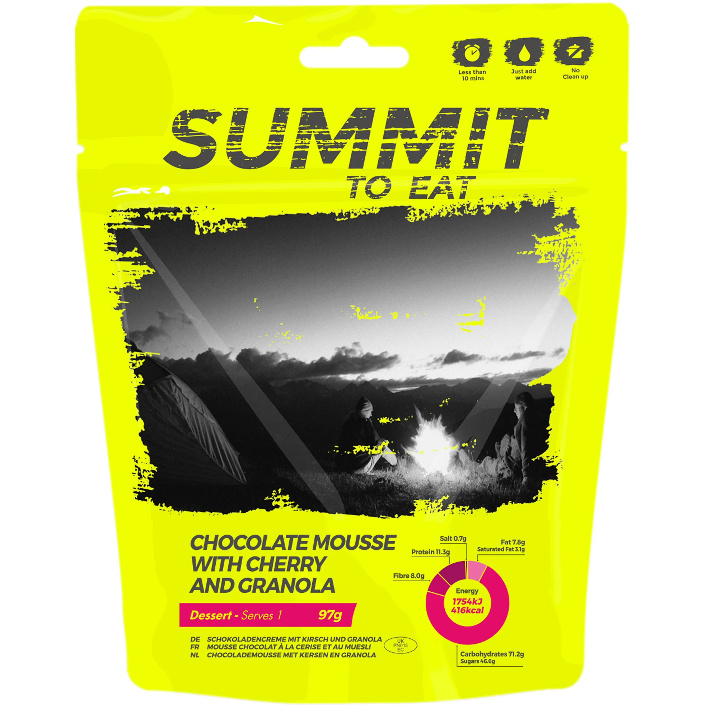 Summit to Eat -  Schokoladenmousse mit Granola und Kirschen