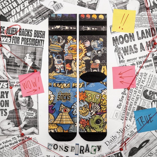 Meias American Socks Conspiracy de cano médio