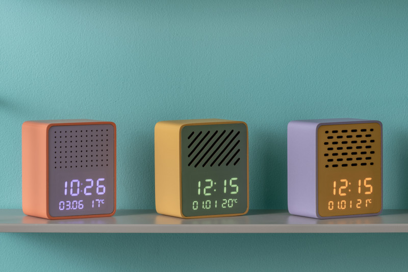 Alarm Clock Funky Vibes Blue Tooth Speaker KA6060OR Bright orange & purple