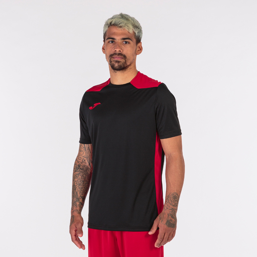 Camiseta de manga curta Joma Championship Vi Negro Rojo