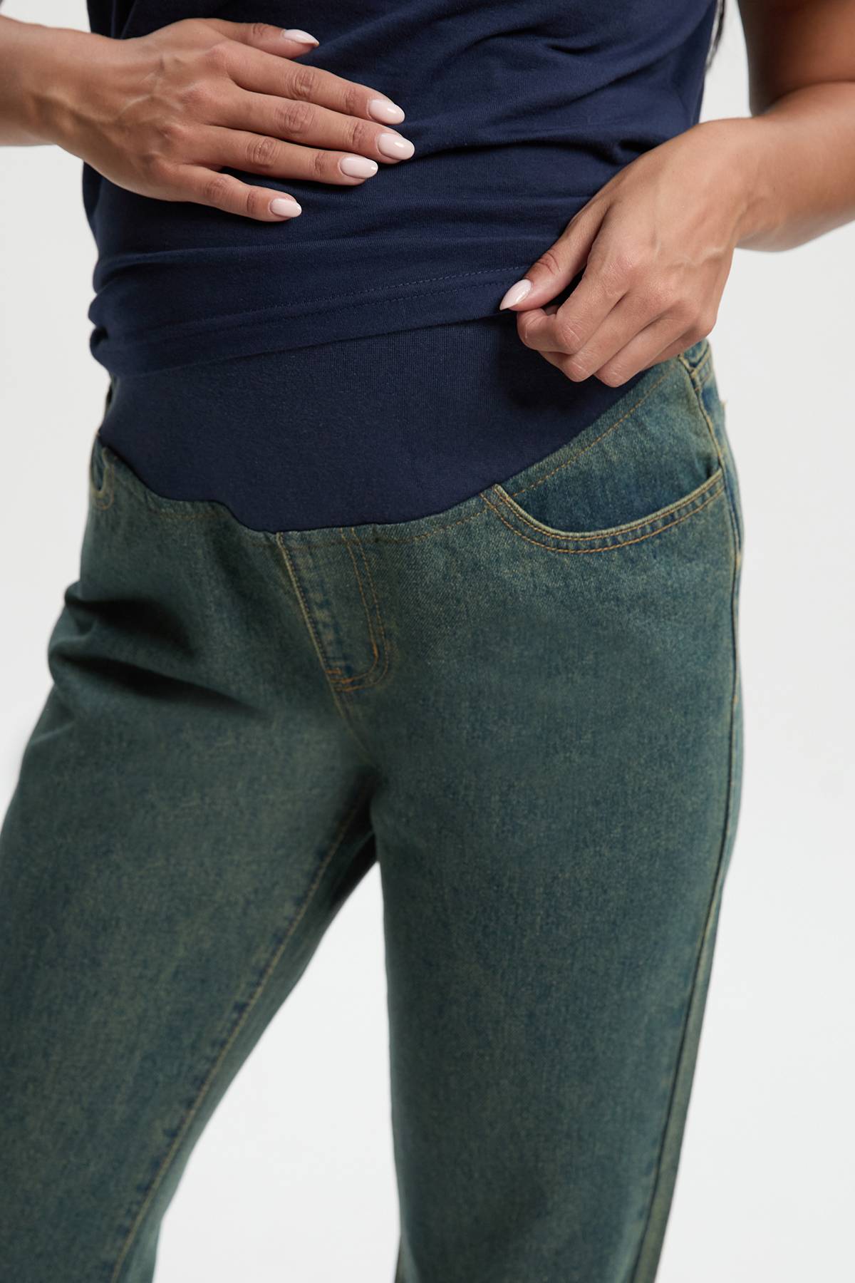 boohoo Jeans de Maman Maternité Over The Bump