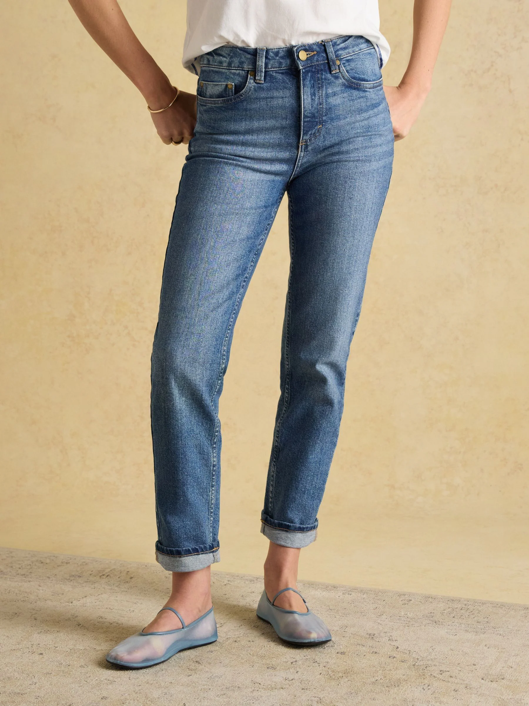 Normaal blauw - Joules jeans met halfhoge taille