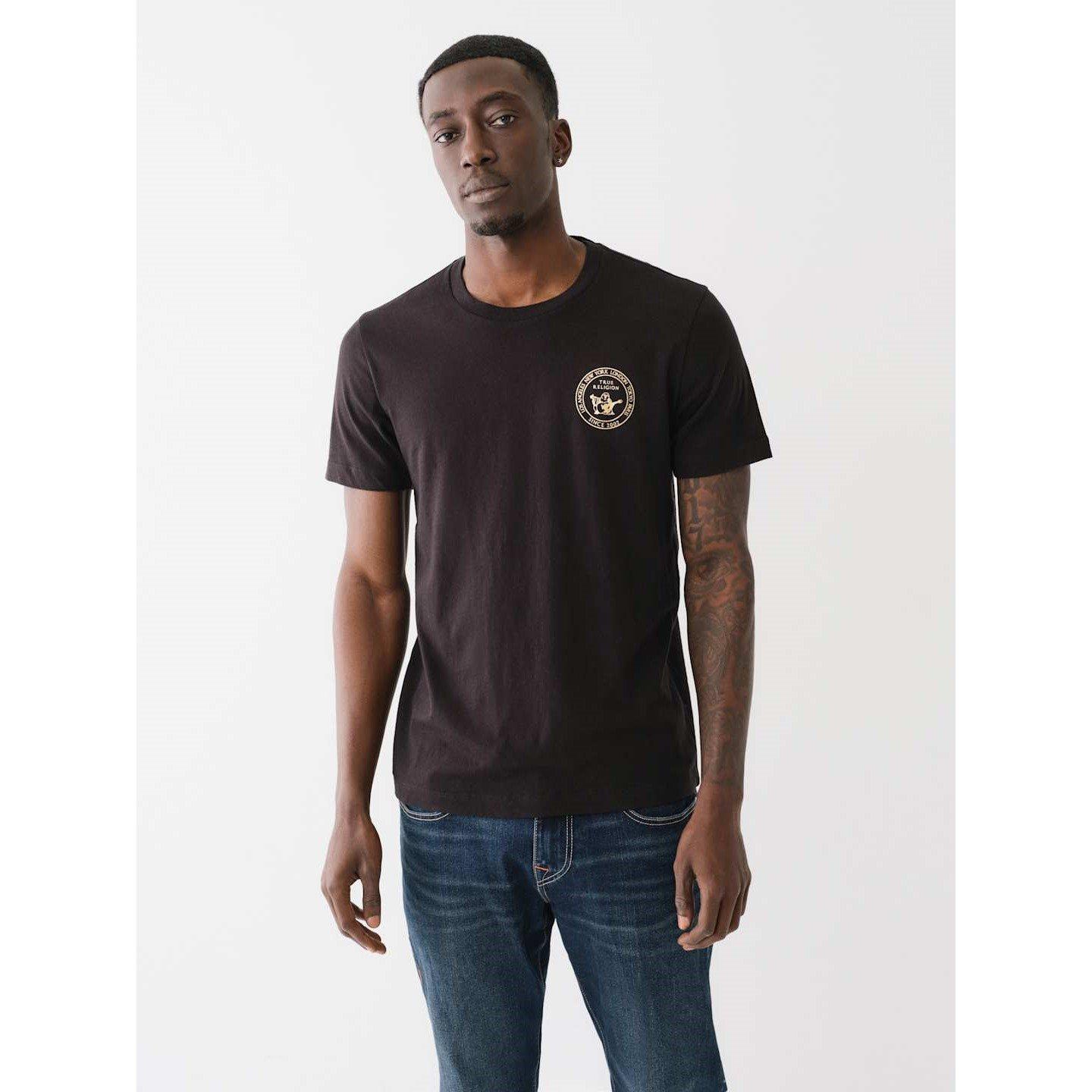 True Religion TR Stamp Crew Neck T Shirt Mens
