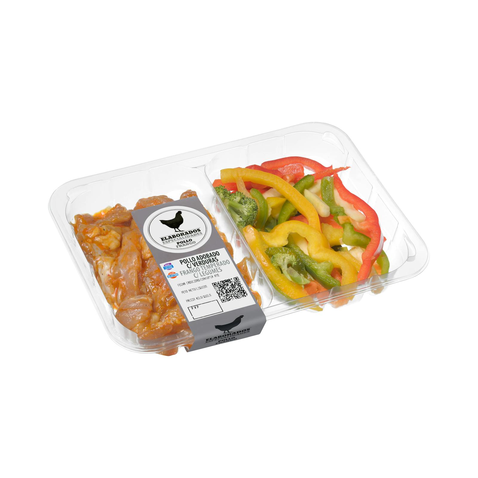 Poulet mariné et légumes
