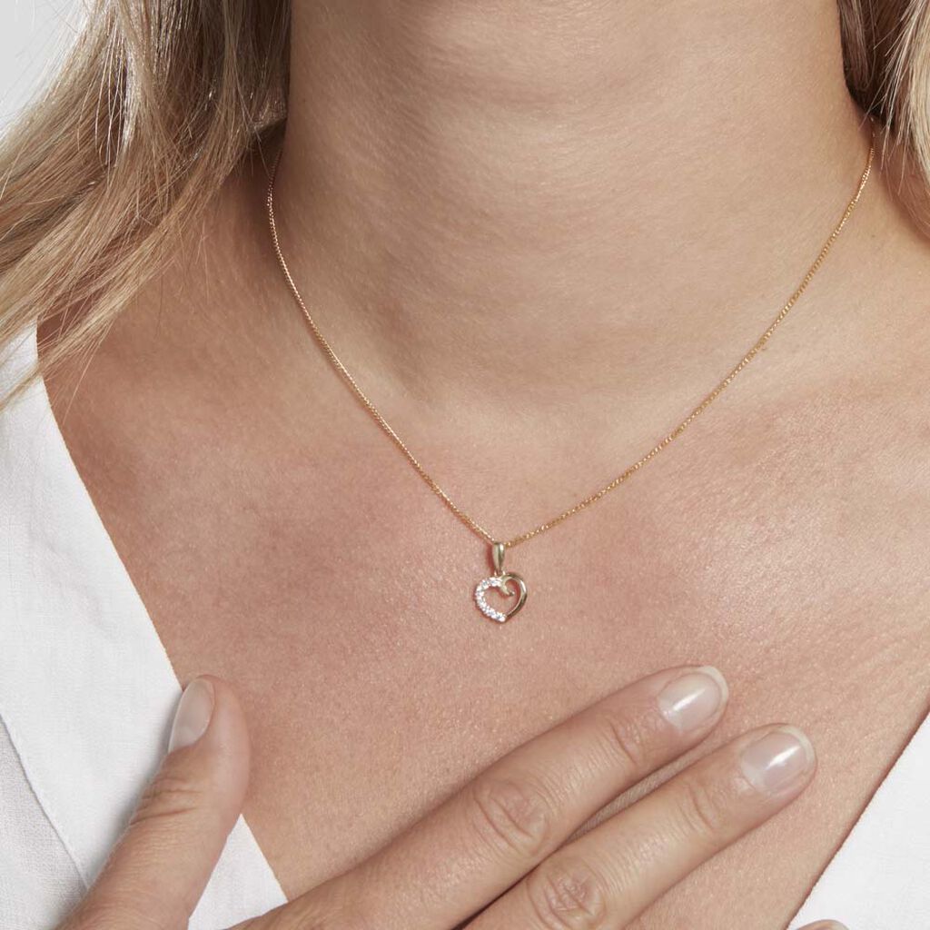 Pendentif Aereda Or Jaune Oxyde De Zirconium