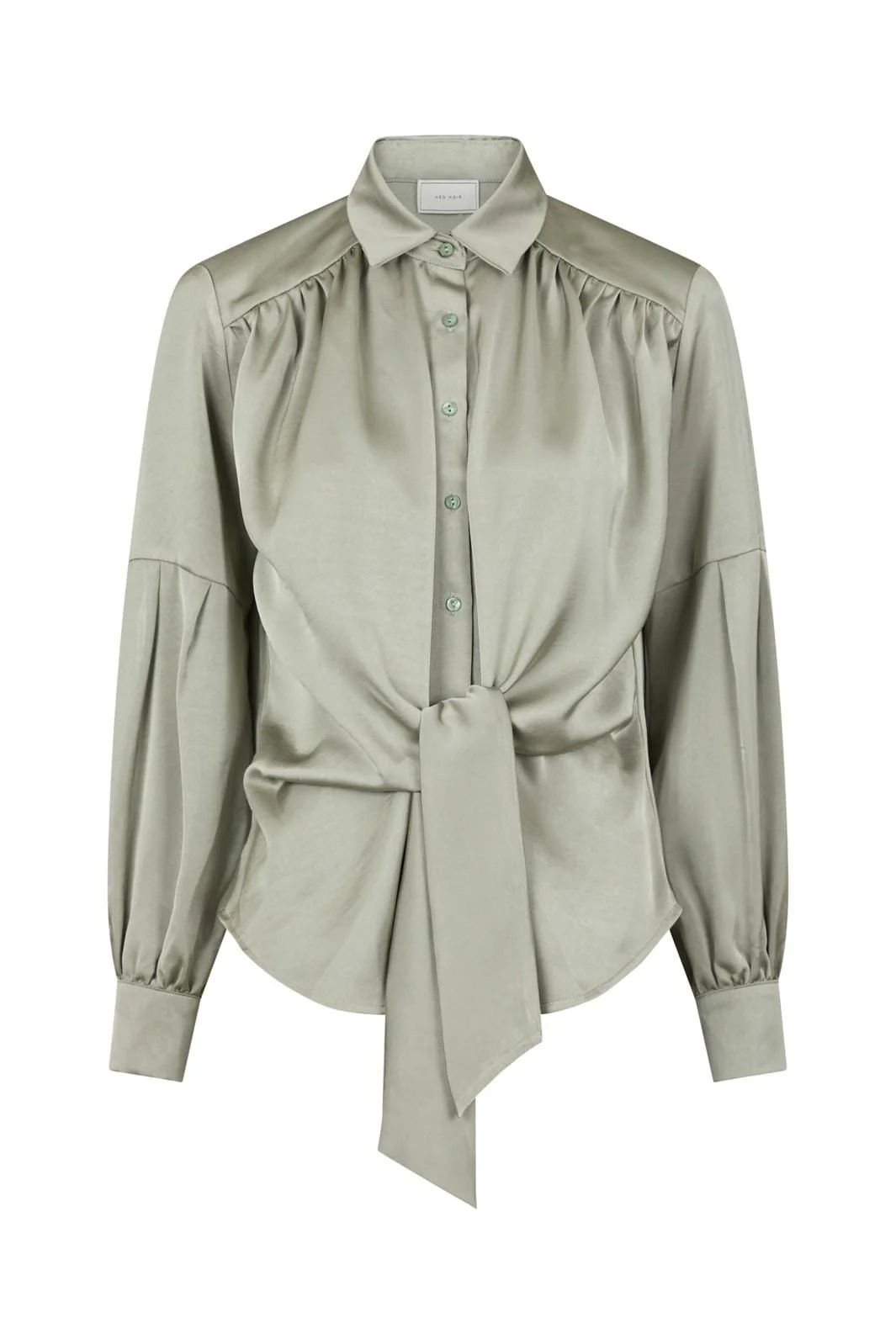 Neo Noir Naja Satin Shirt smoke green