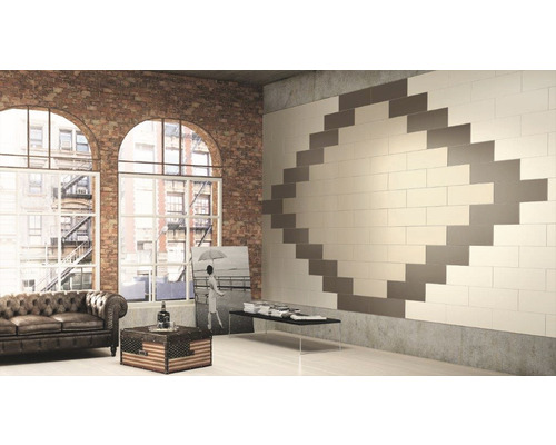 Aardewerk wandtegel Loft Grijs 20 x 50 cm