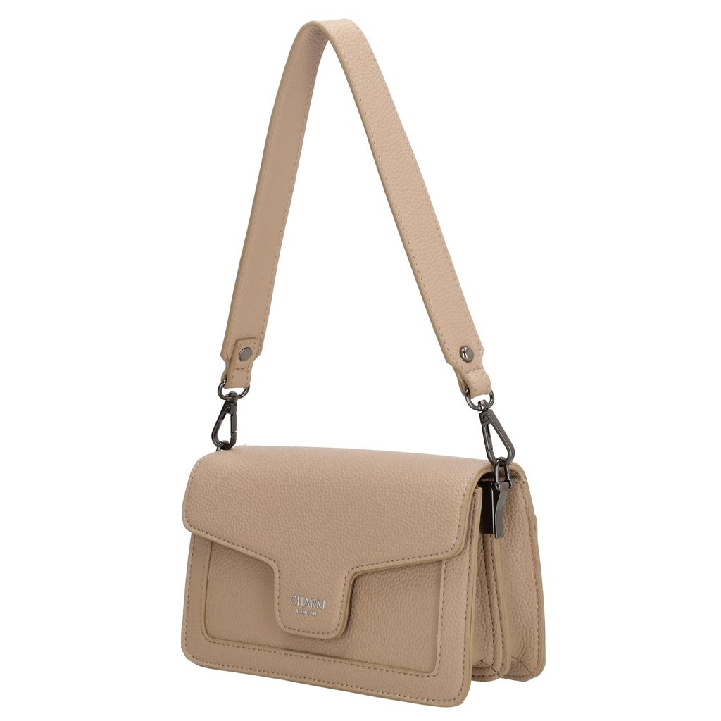 Charm London Monaco Handtas S Overslag Zand