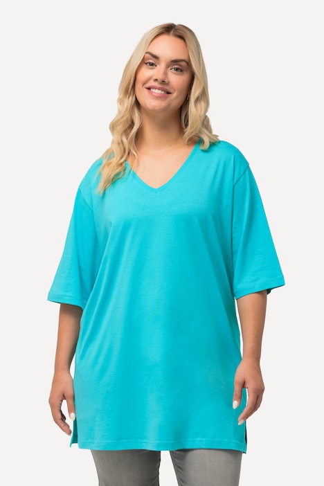 T-Shirt, V-Ausschnitt, Relaxed, Halbarm
