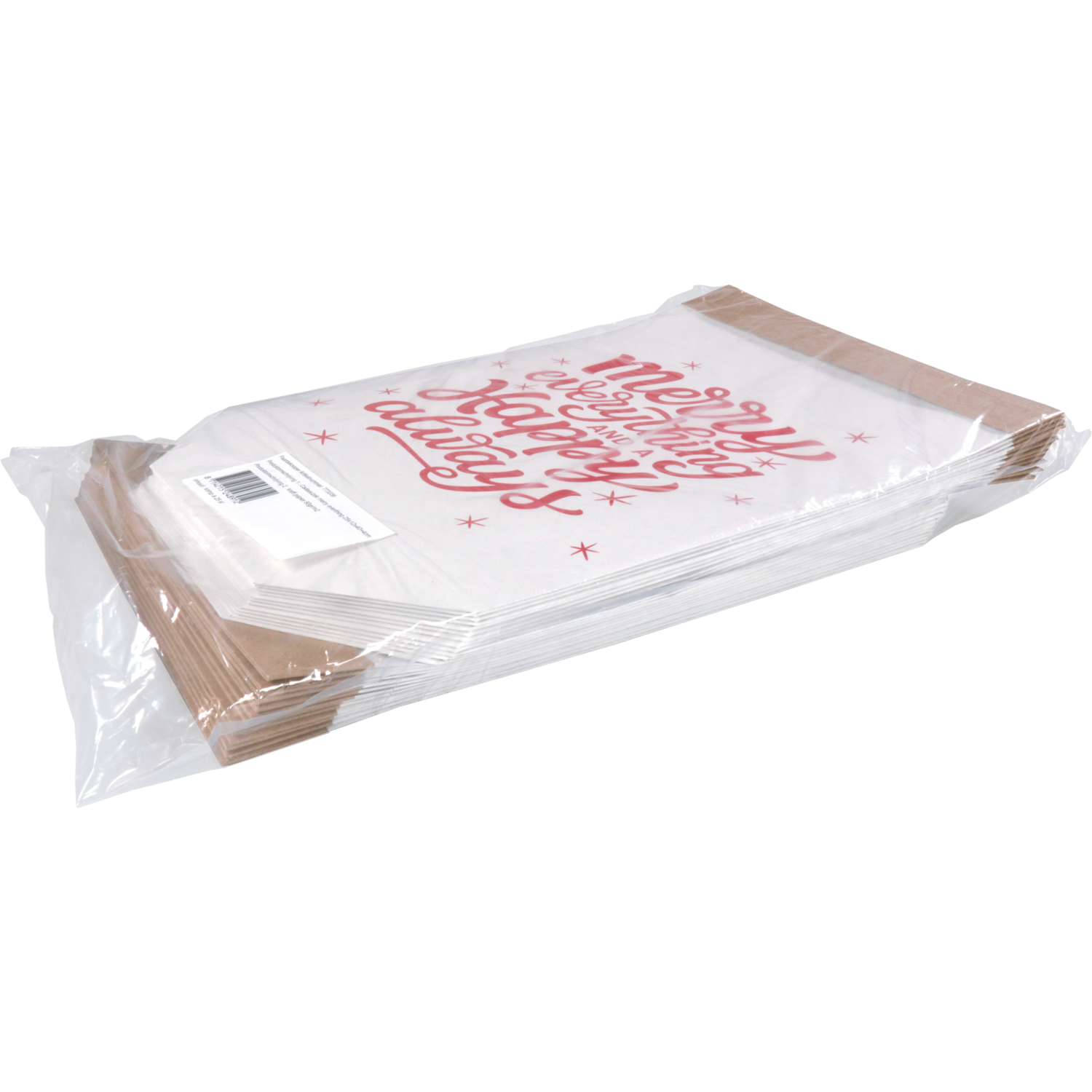 Zak, Cadeauzak, Papier, 25/ 12x40cm, Merry Everything,