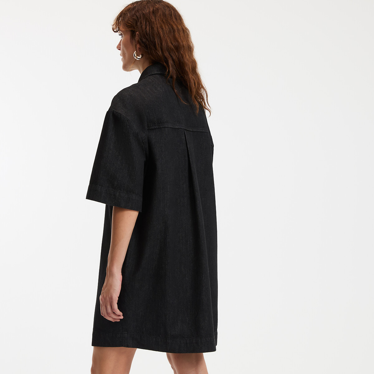 COLEÇÕES LA REDOUTE<br>Losvallende korte jurk em denim, Signature SARA