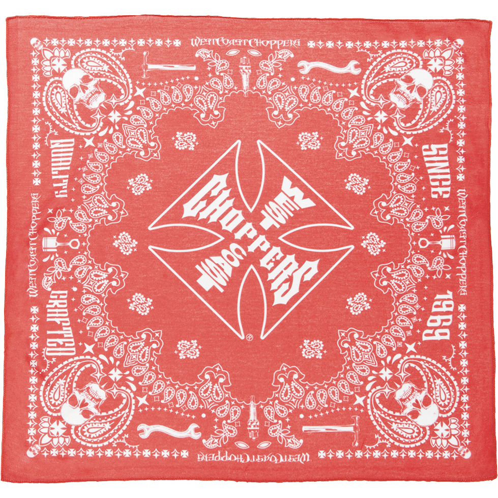 West Coast Choppers - Bandana Handcrafted Rouge