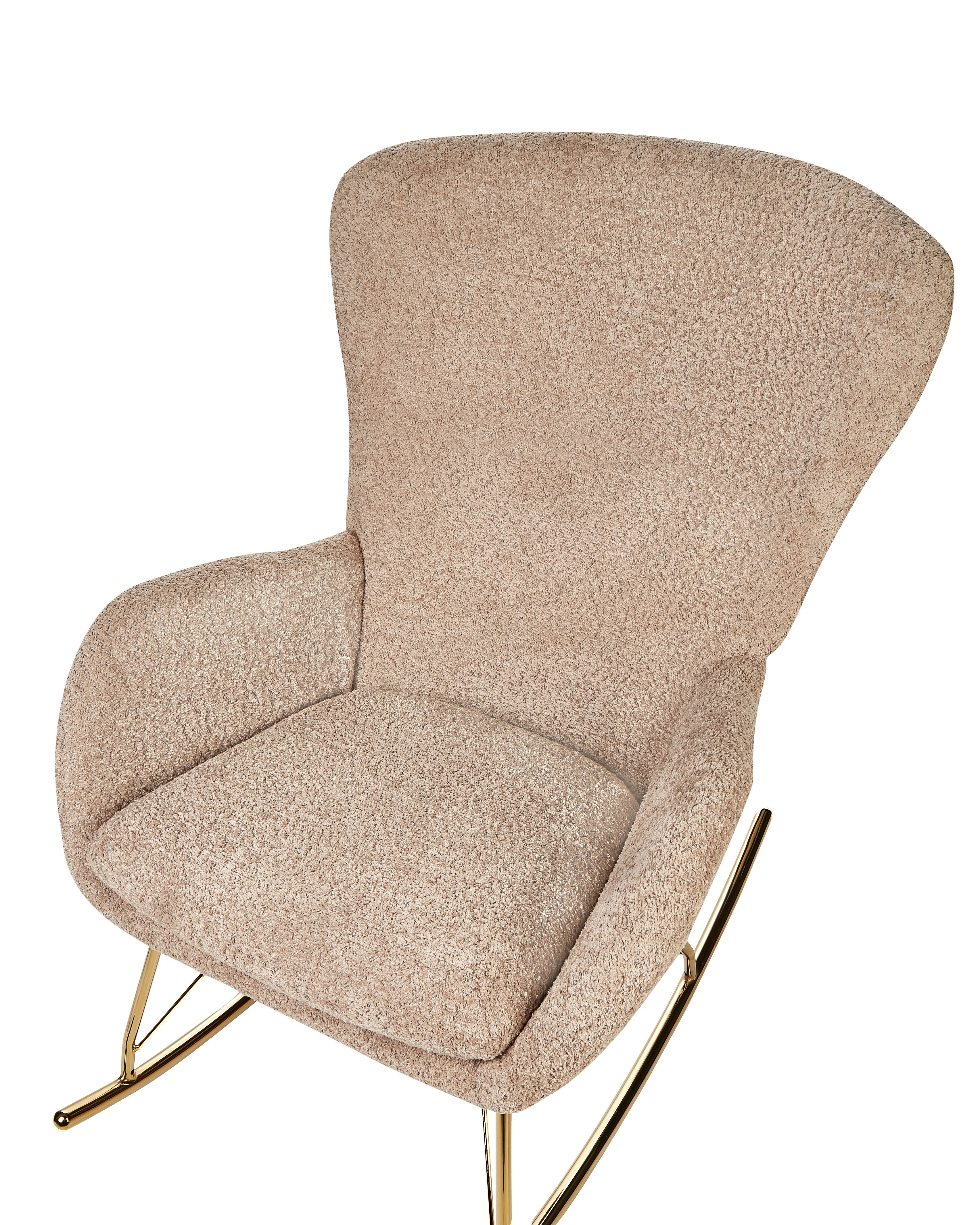 Schommelstoel ANASET Bouclé Zandbeige