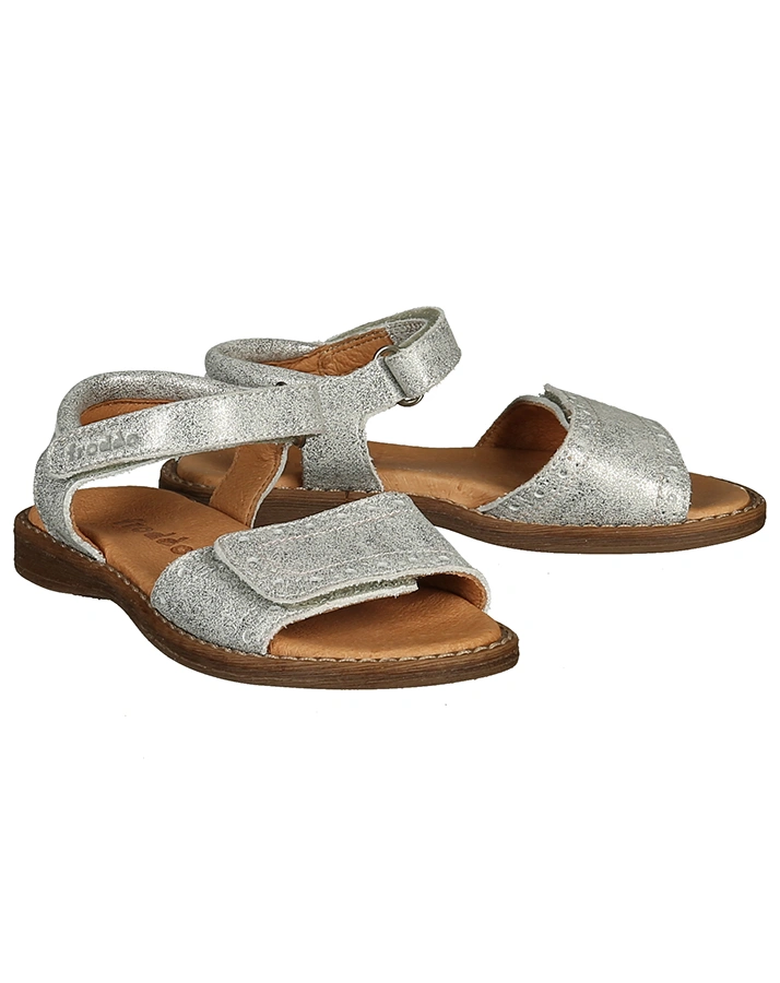 Sandalen CLASSIC GIRL mit Lochmuster in metallic silber