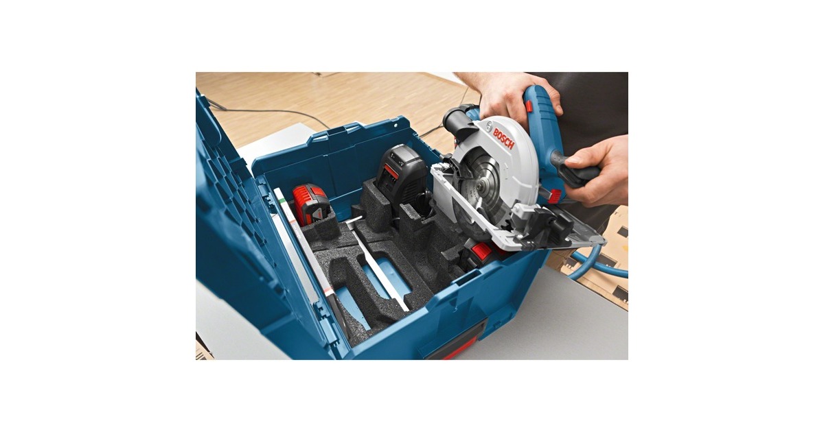 BoschGKS 18V-57G Professional handcirkelzaag  (Blauw/zwart, Incl. L-BOXX, accu en oplader niet inbegrepen)