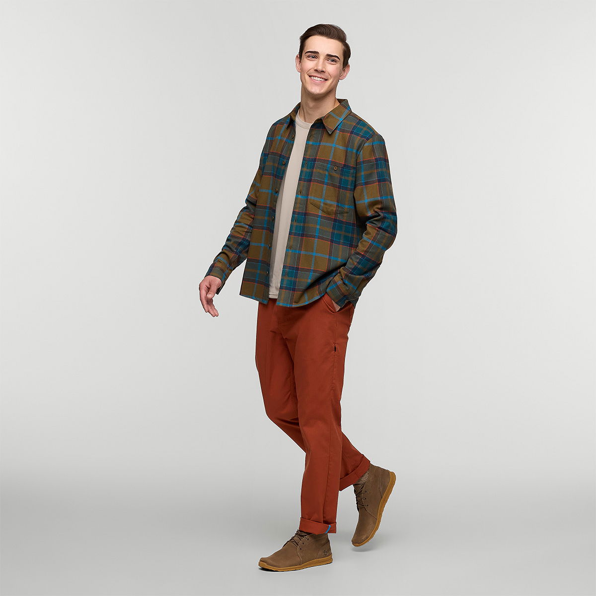 Cotopaxi Quedo Flannel skjorte, herre (Live Oak Plaid)
