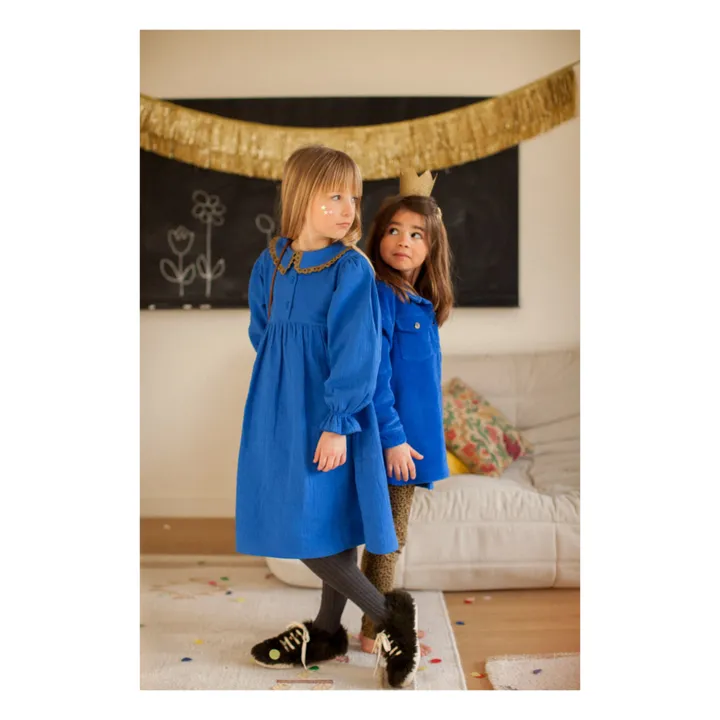Marlot Paris Robe Gaze de Coton Louve | Bleu