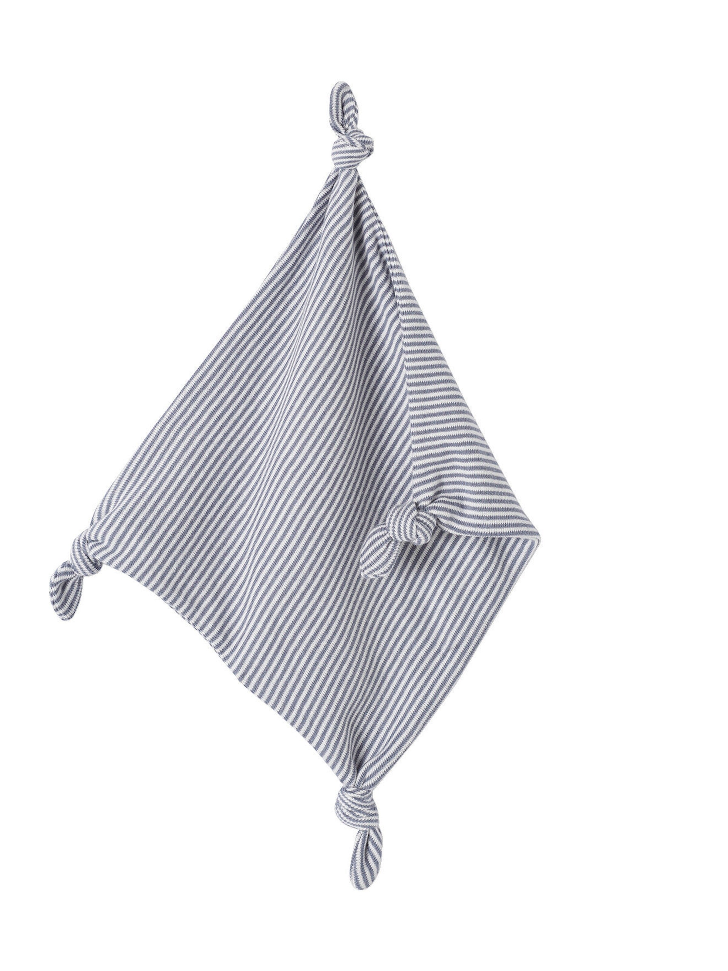 Vertbaudet Baby-Set: Strampler, Body & Schmusetuch, Bio-Baumwolle jeansblau
