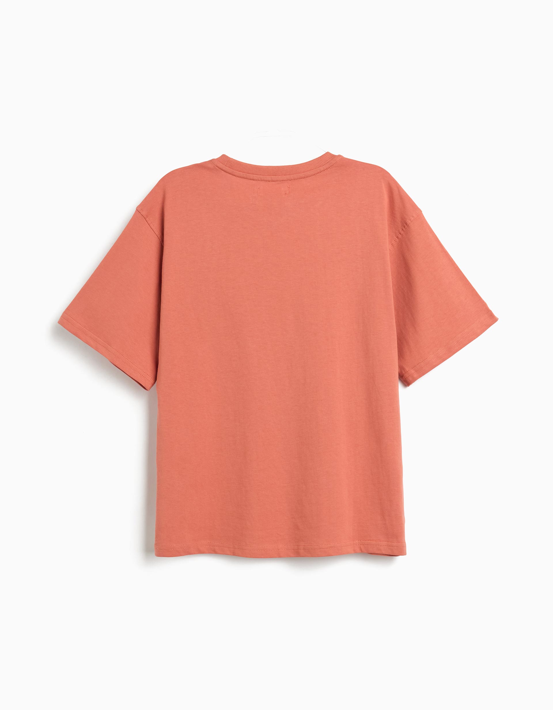 T-shirt Print, Menino, Laranja Escuro