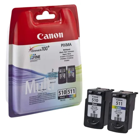 Canon Tintenpatrone PG-510 + CL-511 schwarz + farbig, Multipack