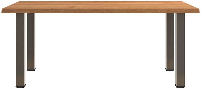 vidaXL - Eettafel - Lichtbruin - Massief Eikenhout - 180x100 cm