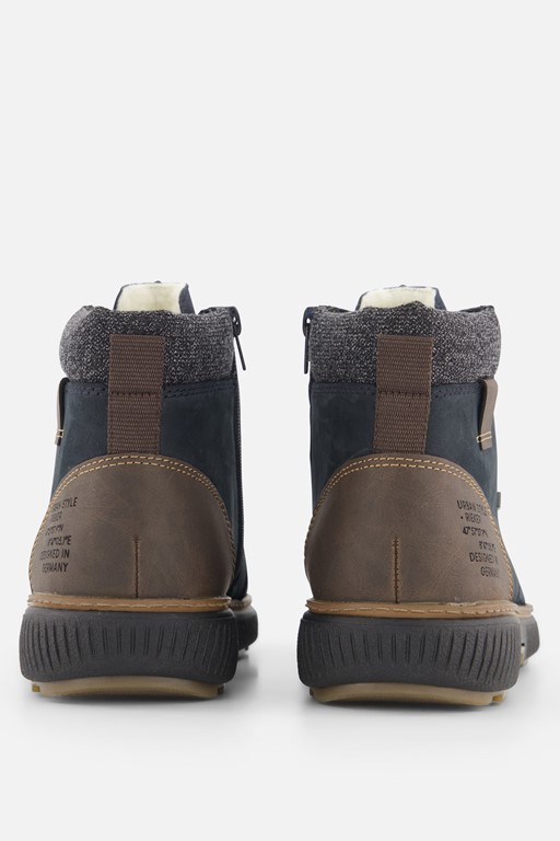 Rieker Tex Veterboots blauw Nubuck