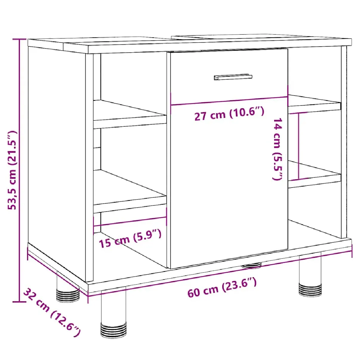 vidaXL Armoire Chêne sonoma