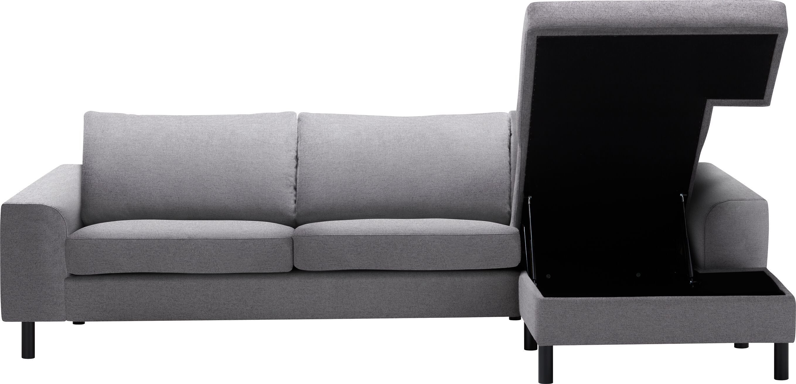 DIENER Ecksofa - Hellgrau / B: 276.0 cm x T: 156.0 cm x H: 81.0 cm