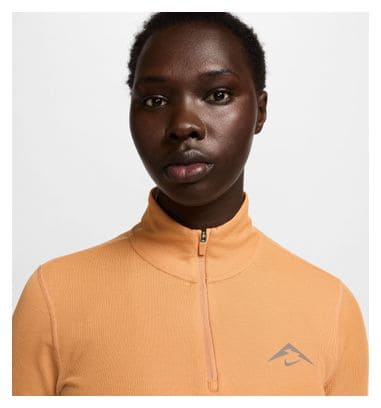 Haut 1/2 zip Nike Dri-Fit Trail Orange Femme