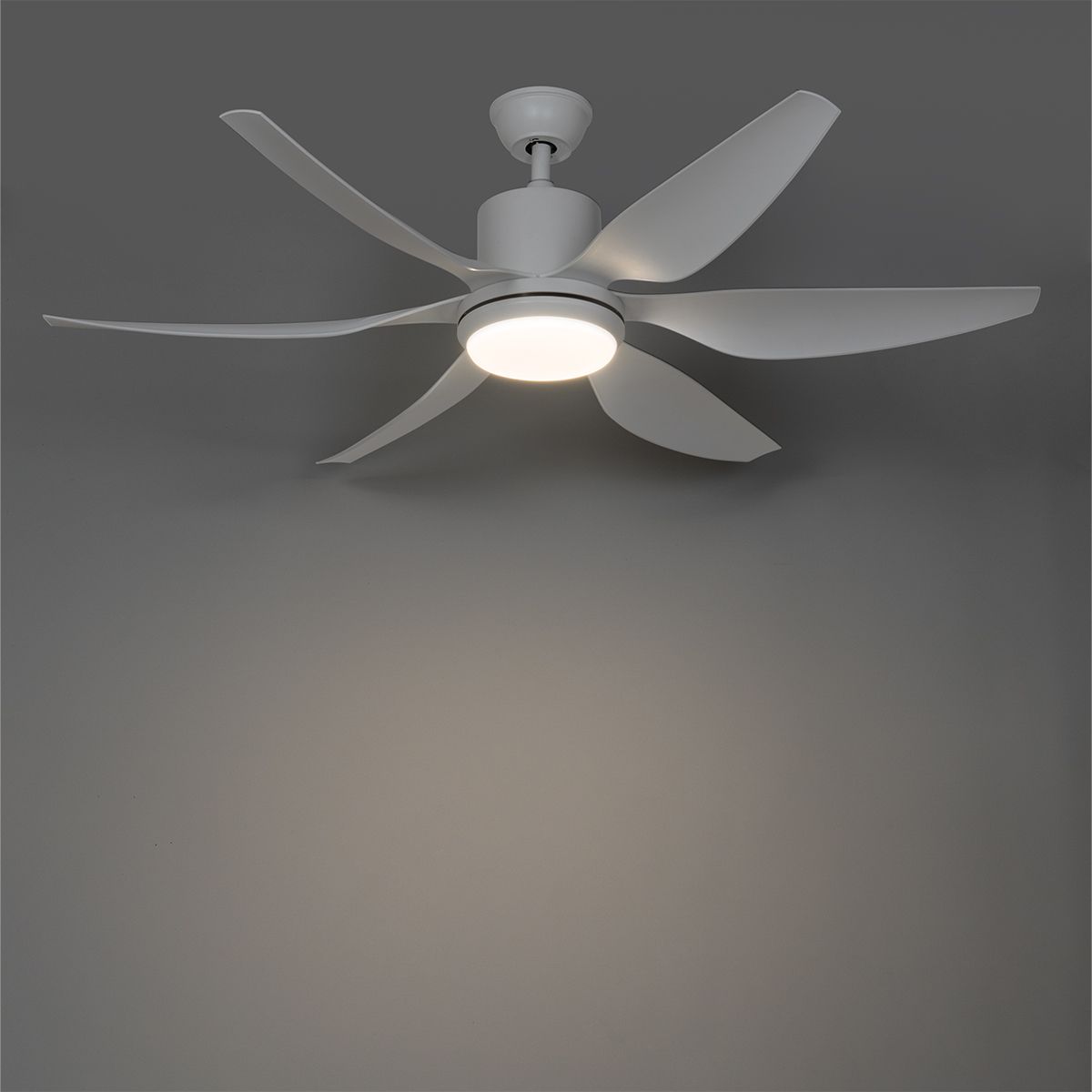 Plafondventilator wit 137cm incl. LED dimbaar met afstandsbediening - Tak