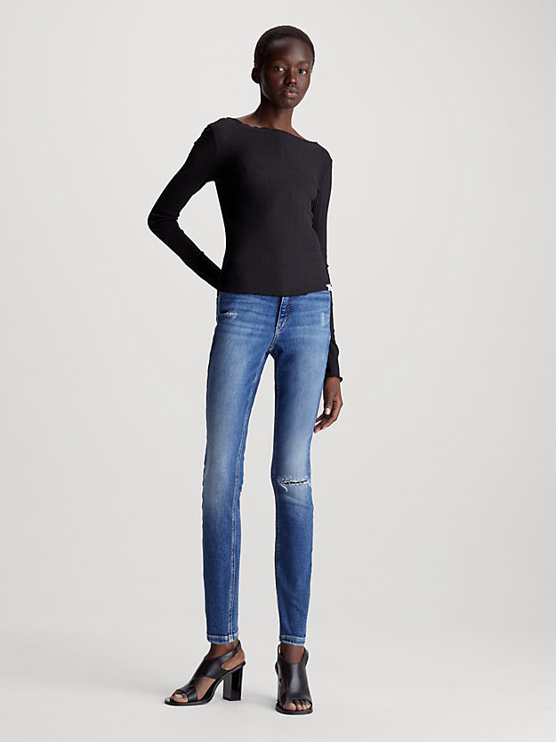 Calça jeans skinny de cintura alta