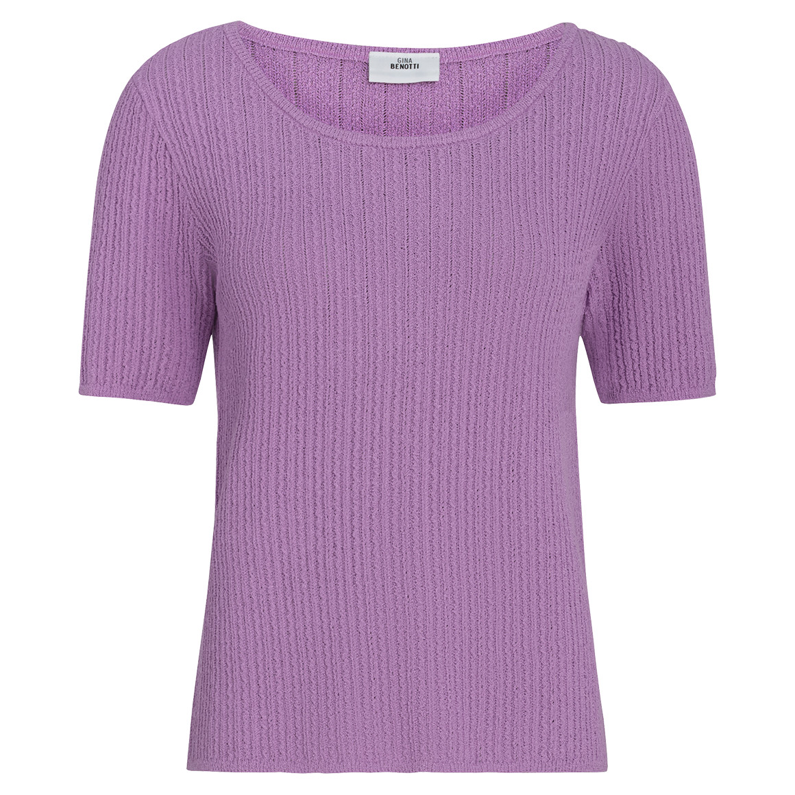 Gina Benotti Damen Shirt mit Strukturmuster helllila