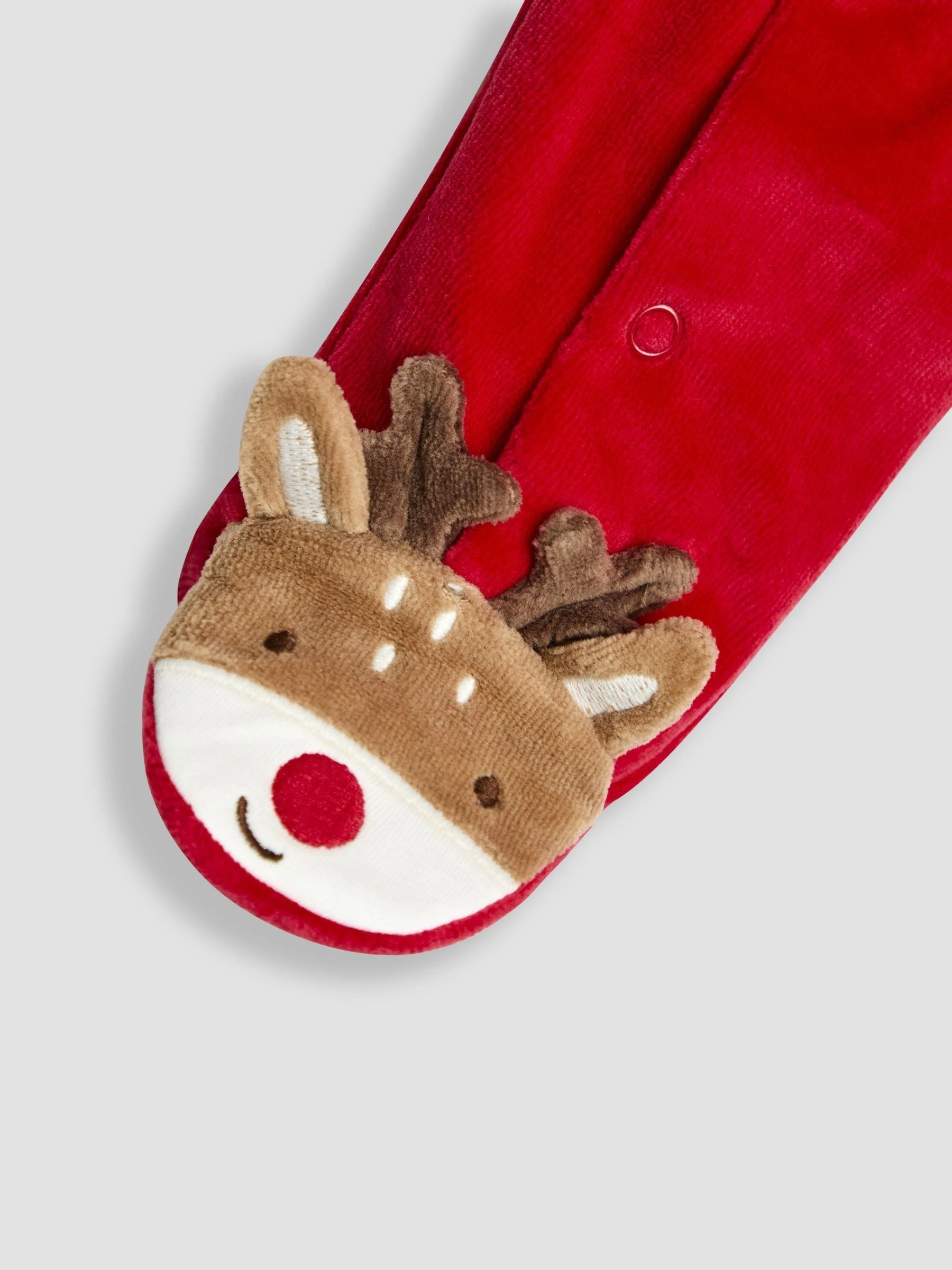 JoJo Maman Bébé - Mijn eerste velours kerst-onesie