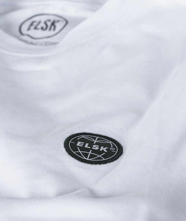 ELSK GLOBE MEN'S BRUSHED T-SHIRT 001 optic white