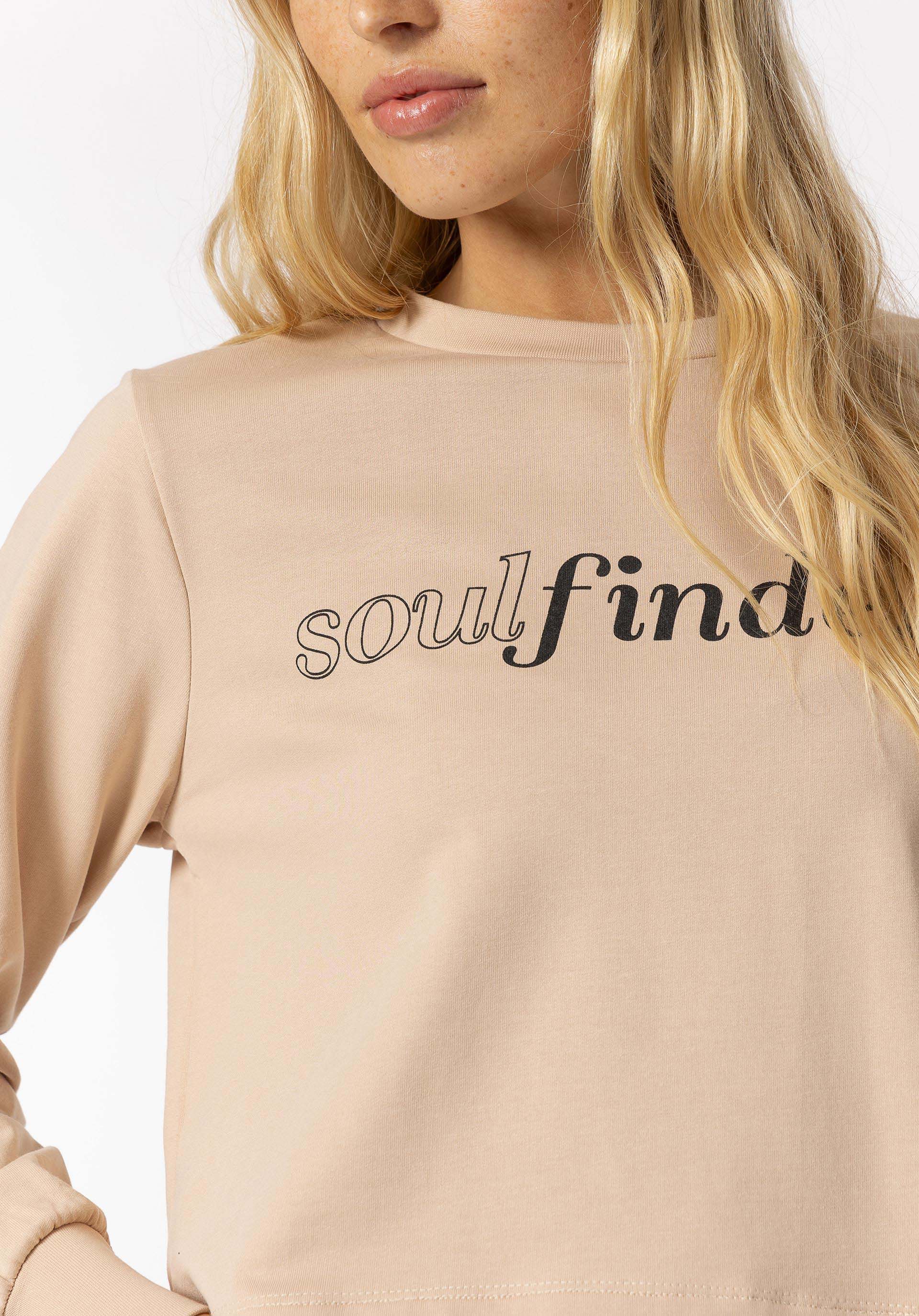 Sweatshirt Combinada com Texto