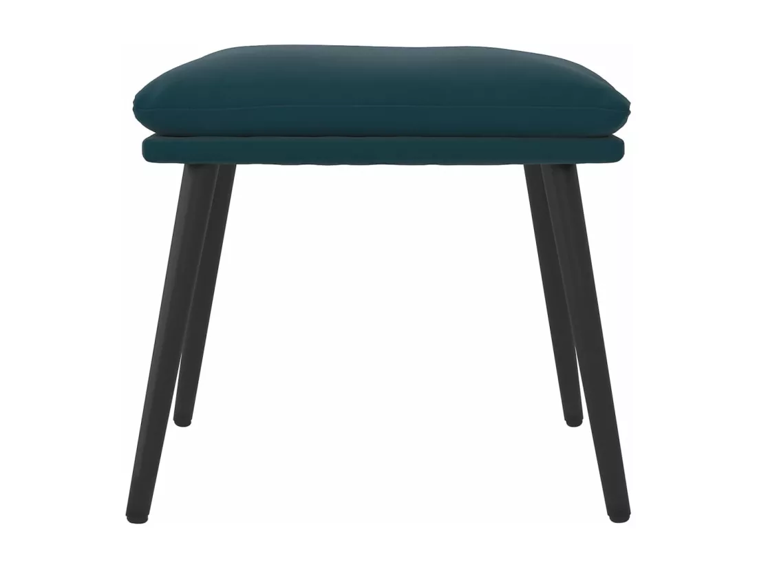 Repose-pied Bleu 45x29,5x35 cm Velours