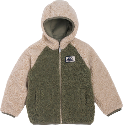 Viking Play  Vendbar Fleecejakke, Olive