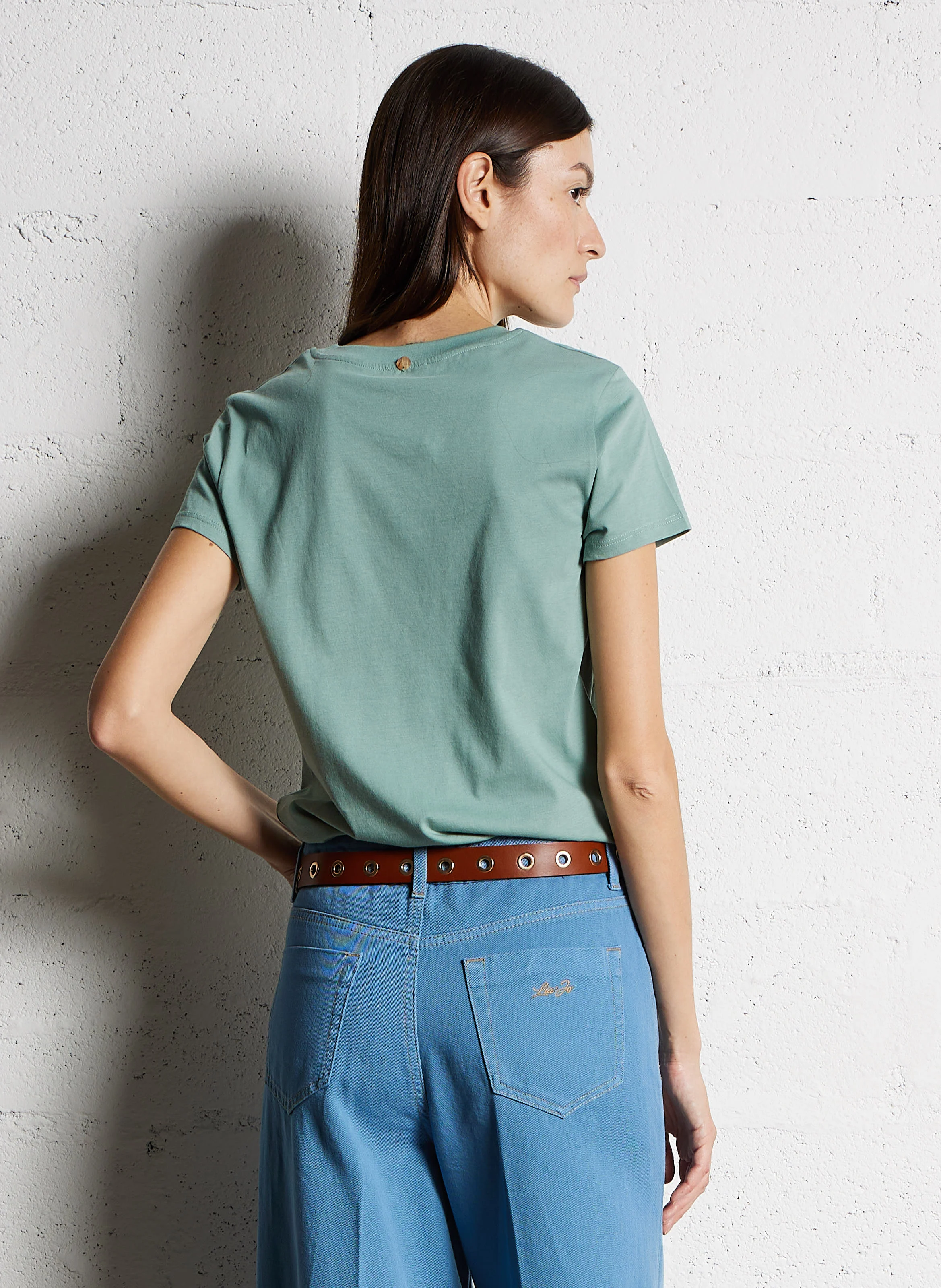 MASTER - Tee-shirt col rond en coton | Vert