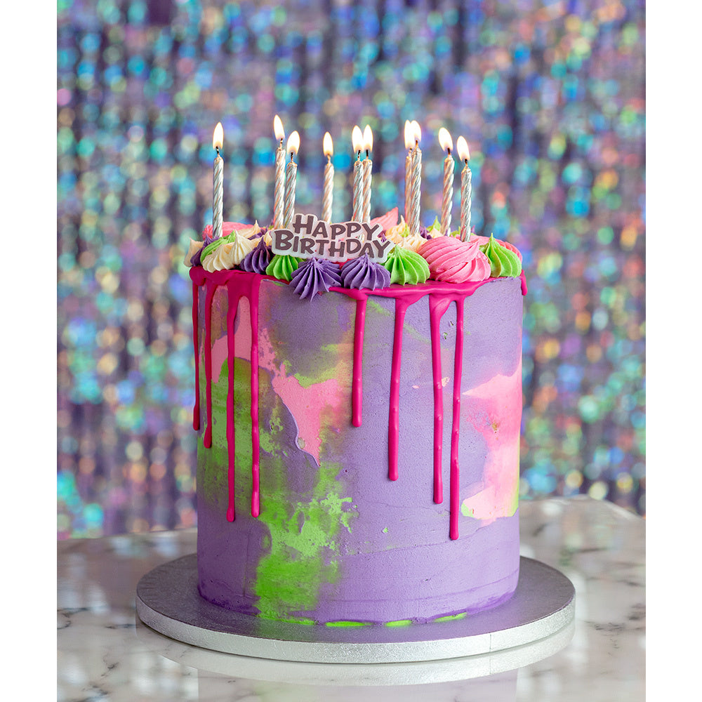 Zilveren Happy Birthday Kaarsen 16st