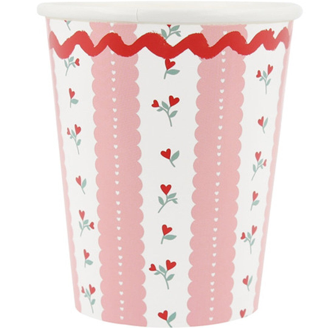 Meri meri bekers vintage rose - 8st