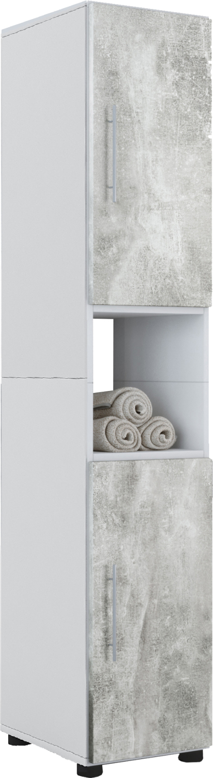 Hochschrank FLANDU - Beton-Optik - 160 cm